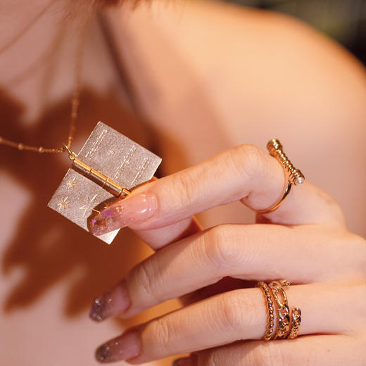 温莎珠宝 dear dairy书形态项链原创设计创意项链 商品图3