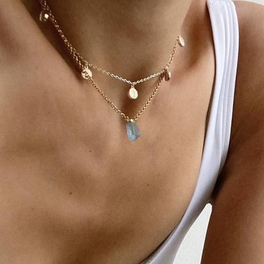 LHWINDSOR 贝壳浪花双层项链耳环高品质复古风项链耳环 商品图2