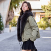 女式羽绒服大狐狸毛领，洋气时尚白鸭绒保暖外套YJLY6897 商品缩略图0