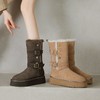 【预售5天】灰咖色厚底雪地靴女冬季新款两穿加绒加厚东北雪地棉鞋KYD&KK10900 商品缩略图0