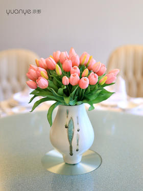 郁金香仿真花高档pu单支白色假花ins风餐桌卧室内客厅装饰摆设件