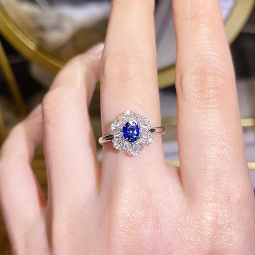 0.54ct刻面蓝宝石戒指 商品图3