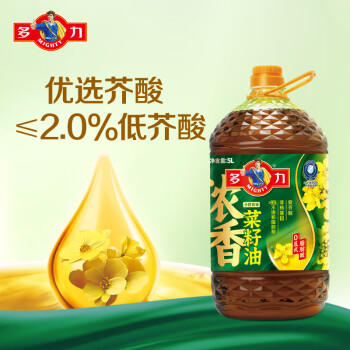 多力【沙溢同款】食用油 非转基因压榨浓香菜籽油5L 粮油 菜油 植物油 /粮油调味 /食用油 /菜籽油 商品图2