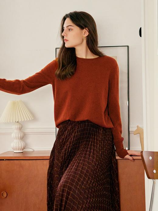 100%苏格兰邓肯羊绒圆领衫FJ27971N 商品图2