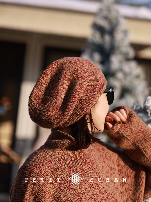 PETIT SCHAN小闪 #056 nursery rhyme 摇到外婆桥 骆驼绒牦牛绒混纺手工编织针织帽冷帽 商品图2