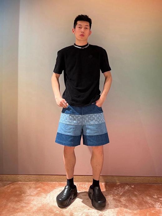 驴家 牛仔拼条短裤（JN） 商品图3