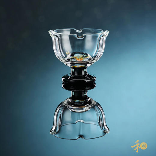 禾器/菡韵宴礼杯高硼硅玻璃茶杯大容量耐热高档主人杯金标 商品图0