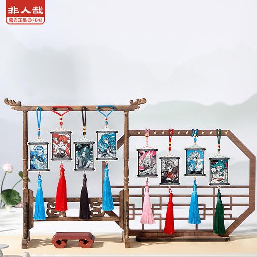 《非人哉官方店》仙山琼阁系列亚克力挂件盲盒原创3mm镜面流苏挂饰 商品图0