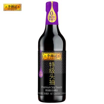李锦记 特级头抽500ml【特级】0添加防腐剂 头道精华加倍提鲜 生抽酱油 /粮油调味 /调味品 /酱油 商品图3