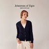 Johnstons of Elgin女士纯羊绒经典V领开衫 商品缩略图0