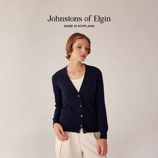 Johnstons of Elgin女士纯羊绒经典V领开衫 商品图0