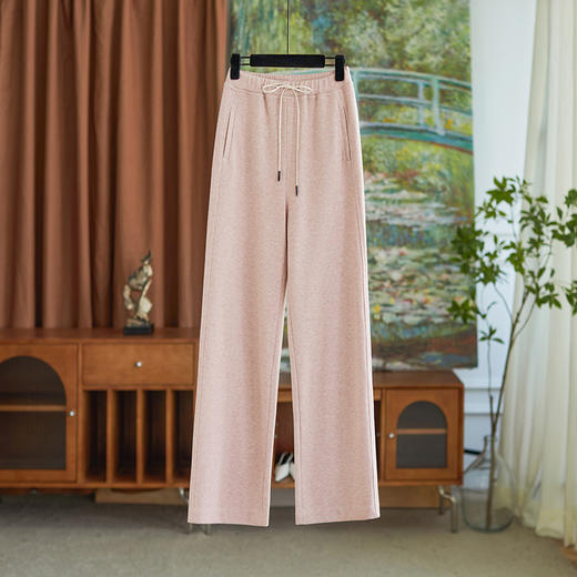 【高货wl】全新升级【铂金会员220/天猫289/差价69】(14041) 洛诗琳冬季通勤松紧腰休闲时尚气质垂感卫裤羊毛阔腿裤女 商品图0