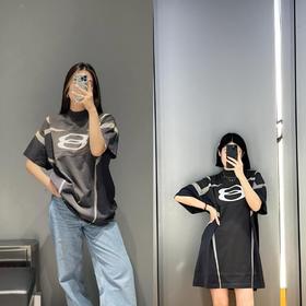 B家 双环废土风拼接套装· 拼接短袖（JN）