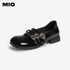 MIO米奥甜美可爱风玛丽珍鞋黑色搭扣设计粗跟单鞋M251450202 商品缩略图0