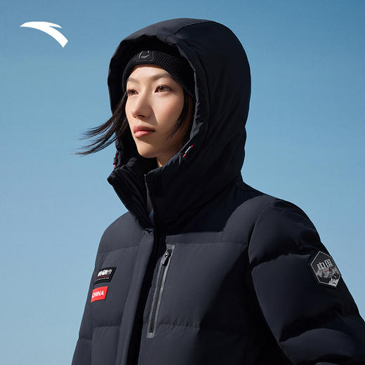 【S断码】安踏冰甲羽绒服丨中长鸭绒外套女冬季防泼水面包服棉服162517906【无货退款，介意勿拍】 商品图2