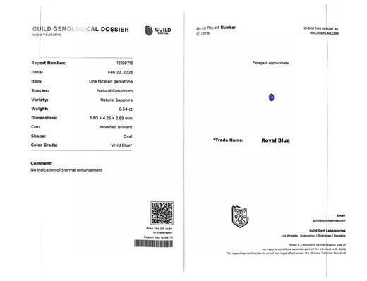 0.54ct刻面蓝宝石戒指 商品图4