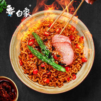 白象 火鸡面大辣娇酸辣裙带菜火鸡拌面124g*5袋整箱装五连包 /粮油调味 /方便食品 /方便面 商品图2