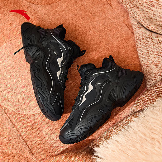 安踏陨石丨棉鞋女2024冬季新款加绒革面保暖高帮厚底休闲鞋122448986 商品图5