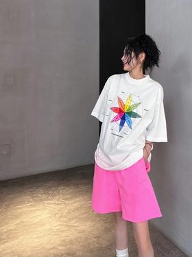 B家 彩虹大印花圆领短袖（JN）