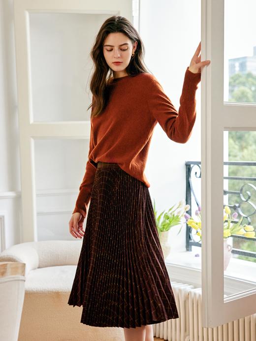 100%苏格兰邓肯羊绒圆领衫FJ27971N 商品图8