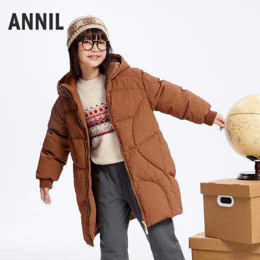 【极寒-15~-5℃】女童长款长羽绒外套85绒子冬季新款安奈儿童装实体店同款AG445809 商品图0