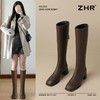 ZHR长筒靴女靴2024秋冬新款不过膝显瘦高筒靴小个子英伦骑士靴 商品缩略图2