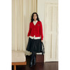 HeyDress蛇年限定针织开衫女冬季新年设计感本命年红色毛衣上衣 商品缩略图1