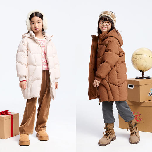 【极寒-15~-5℃】女童长款长羽绒外套85绒子冬季新款安奈儿童装实体店同款AG445809 商品图3