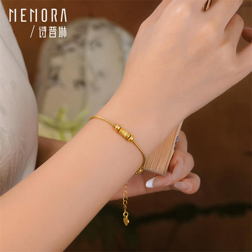 【福利拼团】黄金同心莲转运珠 足金莲花转运珠女士礼物MEMORA诗普琳HPE22401（线上专供） 商品图2