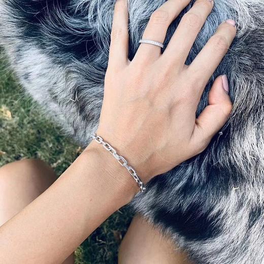 LHWINDSORFor strong women复古白金硬链锁链手链 商品图6