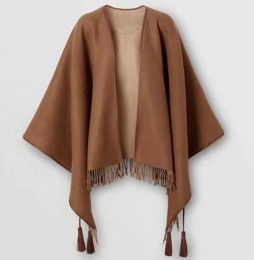 B 家 真皮流苏包边配饰披肩(TL) 商品图1