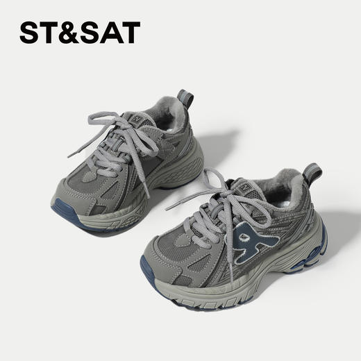 【童鞋】星期六甜美珍珠蝴蝶结绒里可选厚底男女童老爹鞋SSC3192L32/SSC419DLAJ 商品图8