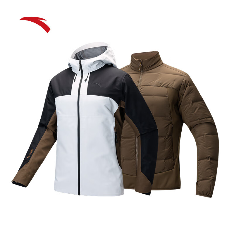 安踏三合一冲锋衣 羽绒内胆女士冬季新款户外登山服两件套162446607