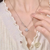 KADER卡蒂罗 雪绒花系列 幸运雪花项链 S925银轻奢原创满钻设计爆闪刻调节锁骨链 女款节日新年礼物送闺蜜女友 商品缩略图4