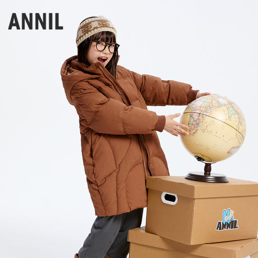 【极寒-15~-5℃】女童长款长羽绒外套85绒子冬季新款安奈儿童装实体店同款AG445809 商品图2