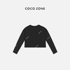 COCO ZONE新款早秋纯色短款针织衫圆领休闲长袖 23C19067 商品缩略图0