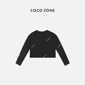 COCO ZONE新款早秋纯色短款针织衫圆领休闲长袖 23C19067