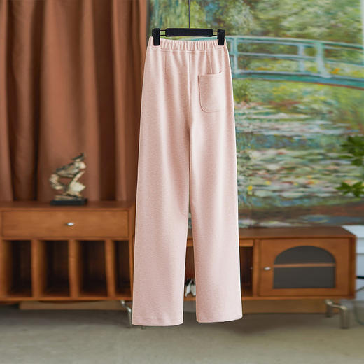 【高货wl】全新升级【铂金会员220/天猫289/差价69】(14041) 洛诗琳冬季通勤松紧腰休闲时尚气质垂感卫裤羊毛阔腿裤女 商品图3