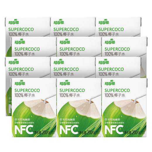 超吉椰（MAXGIYEL）百分百NFC椰子水200ml*12盒 商品图4