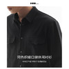 HIM漢崇 潮流宽松休闲翻领简约工装口袋黑色长袖衬衫 2025秋季 商品缩略图2