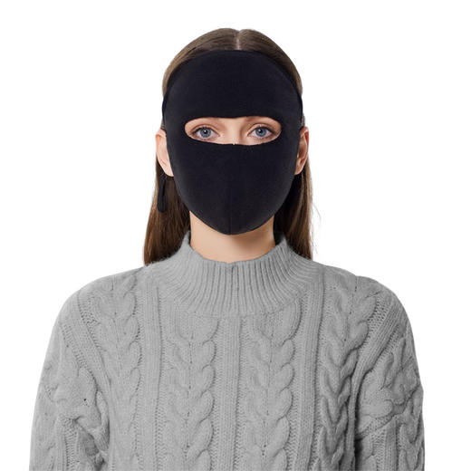 【冬季保暖口罩】加绒加厚防风防寒开口透气面罩 全遮脸户外运动骑行 商品图9