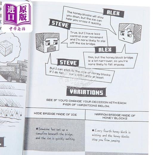 【中商原版】我的世界2合1 你更想选谁官方漫画 官方笑话书	Minecraft 2-in-1 Official Would You Rather Joke Book 英文原版 商品图3