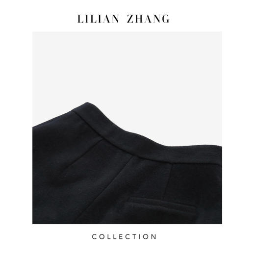 C系列—都市力量—至简新潮—秋冬复古中高腰显瘦羊毛裙裤 2403019 商品图3