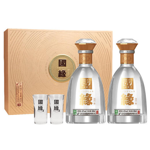 今世缘 国缘对开礼盒装 42度500ml*2瓶 商品图0