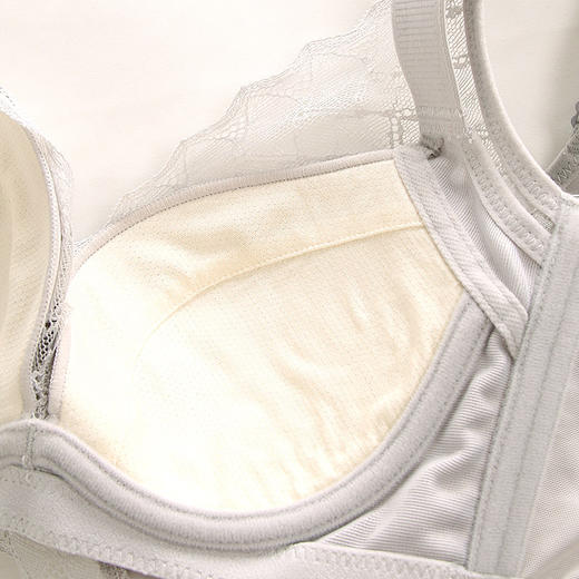 XDE-Q92929  蚕茧杯聚拢防下垂侧收调整记忆软圈定型桑蚕丝蛋白文胸（单件） 商品图6