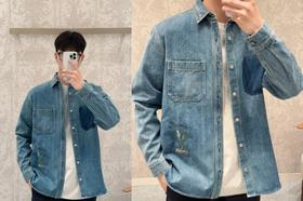 D家 铃兰刺绣牛仔衬衫（JN）