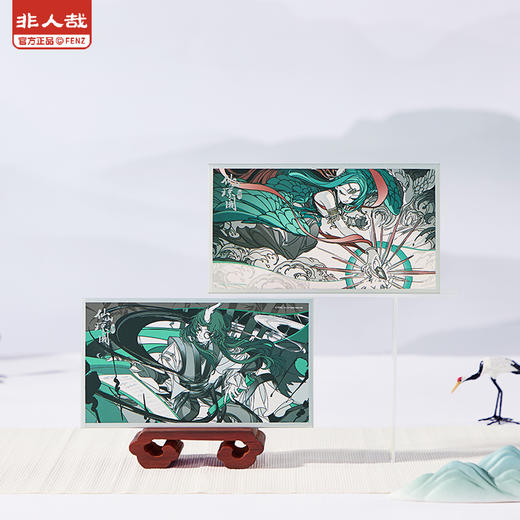 《非人哉官方店》仙山琼阁系列色纸盲盒原创卡通烫金签绘板收藏礼物 商品图2