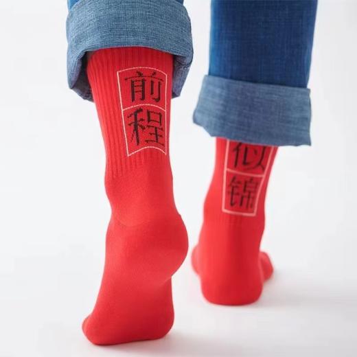 【3F】诗依露厅-维奥尼男女款 新年大红棉袜 商品图2