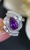 2.2ct刻面紫蓝宝戒指 商品缩略图0