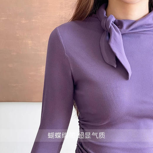 跃牌【禅语梵心】欧美罗纹高领瑜伽服上衣女紧身运动长袖衫跑步T恤CX2953 商品图1